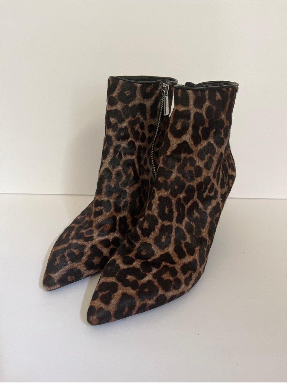 Michael Kors Katerina Calf Hair Leopard Print Heeled Ankle Boots Women’s 8.5
